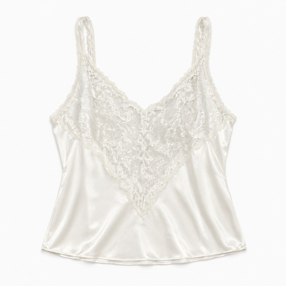 Vtg Vanity Fair White Lace Camisole Tank Top Style 17-752 USA 34/40 minimalist